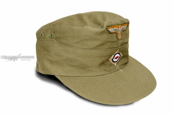 M40 DAK Cap in Tropical Olive green cloth | Luftwaffe Supplies