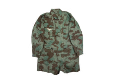 German paratrooper jump smock in Splinter-B overprint green flecked fabric