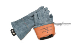 Luftwaffe electronically heated flying gloves in suede and leather.