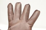 detail of the stitching on the private-purchase brown gloves for Wehrmacht troops