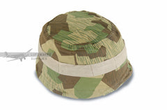 Splinter-B M38 helmet cover using drawstrings for German paratroopers