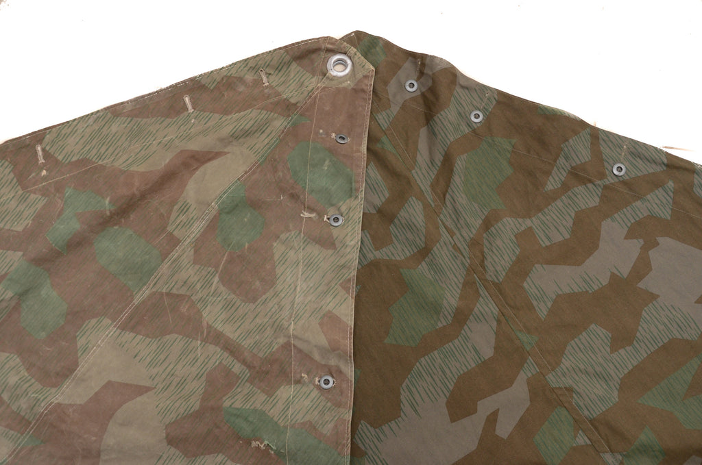 Original German WWII Zeltbahn Tent Quarter & Poncho In Splinter Camouf – International Military Antiques - Foto 2