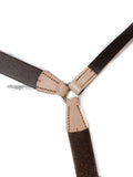 hand stitching at the main folding area on the luftwaffe brown y-straps