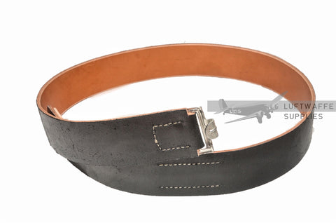 Wehrmacht Black Leather Belt