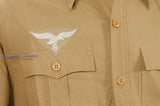 Luftwaffe Tropical Shirt pocket detail including pre sewn eagle